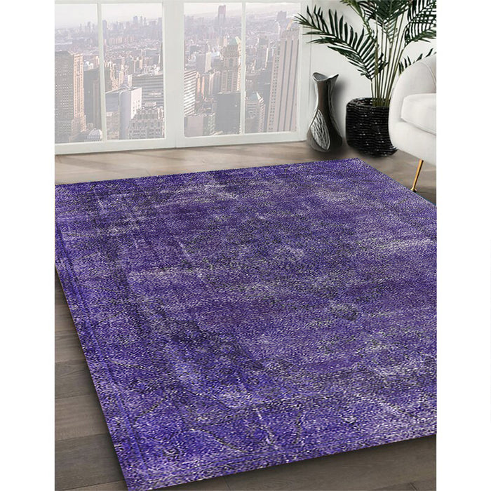 Machine Washable Industrial Modern Purple Sage Bush Purple Rug in a Family Room, wshurb1319