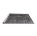 Sideview of Machine Washable Industrial Modern Black Rug, wshurb1320