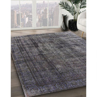 Mid-Century Modern Black Oriental Rug, urb1320