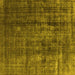 Square Machine Washable Oriental Yellow Industrial Rug, wshurb1320yw