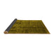 Sideview of Oriental Yellow Industrial Rug, urb1320yw