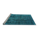 Sideview of Machine Washable Oriental Light Blue Industrial Rug, wshurb1320lblu