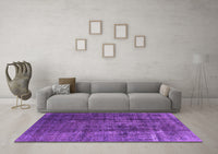 Machine Washable Oriental Purple Industrial Rug, wshurb1320pur