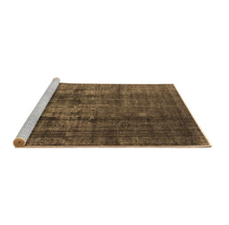 Sideview of Machine Washable Oriental Brown Industrial Rug, wshurb1320brn