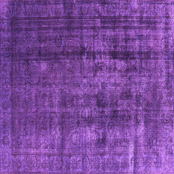 Square Machine Washable Oriental Purple Industrial Area Rugs, wshurb1320pur