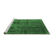 Sideview of Machine Washable Oriental Emerald Green Industrial Area Rugs, wshurb1320emgrn