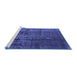 Sideview of Machine Washable Oriental Blue Industrial Rug, wshurb1320blu