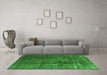 Machine Washable Oriental Green Industrial Area Rugs in a Living Room,, wshurb1320grn