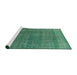 Sideview of Machine Washable Industrial Modern Sea Green Rug, wshurb1321