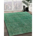 Machine Washable Industrial Modern Sea Green Rug in a Family Room, wshurb1321