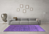 Machine Washable Oriental Purple Industrial Rug, wshurb1321pur