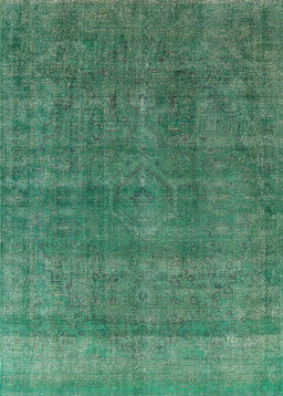 Mid-Century Modern Sea Green Oriental Rug, urb1321