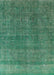 Mid-Century Modern Sea Green Oriental Rug, urb1321