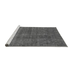 Sideview of Machine Washable Oriental Gray Industrial Rug, wshurb1321gry