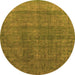 Round Oriental Orange Industrial Rug, urb1321org