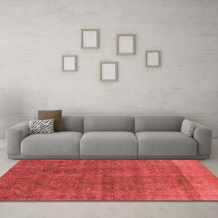 Industrial Red Washable Rugs