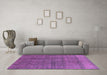 Machine Washable Oriental Pink Industrial Rug in a Living Room, wshurb1321pnk