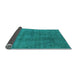 Sideview of Oriental Light Blue Industrial Rug, urb1321lblu