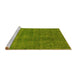 Sideview of Machine Washable Oriental Yellow Industrial Rug, wshurb1321yw