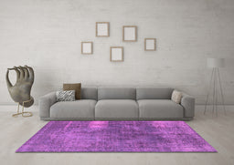 Machine Washable Oriental Pink Industrial Rug in a Living Room, wshurb1322pnk