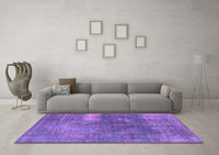 Machine Washable Oriental Purple Industrial Rug, wshurb1322pur