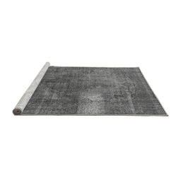 Sideview of Machine Washable Oriental Gray Industrial Rug, wshurb1322gry