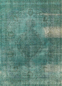 Machine Washable Industrial Modern Sea Green Rug, wshurb1322