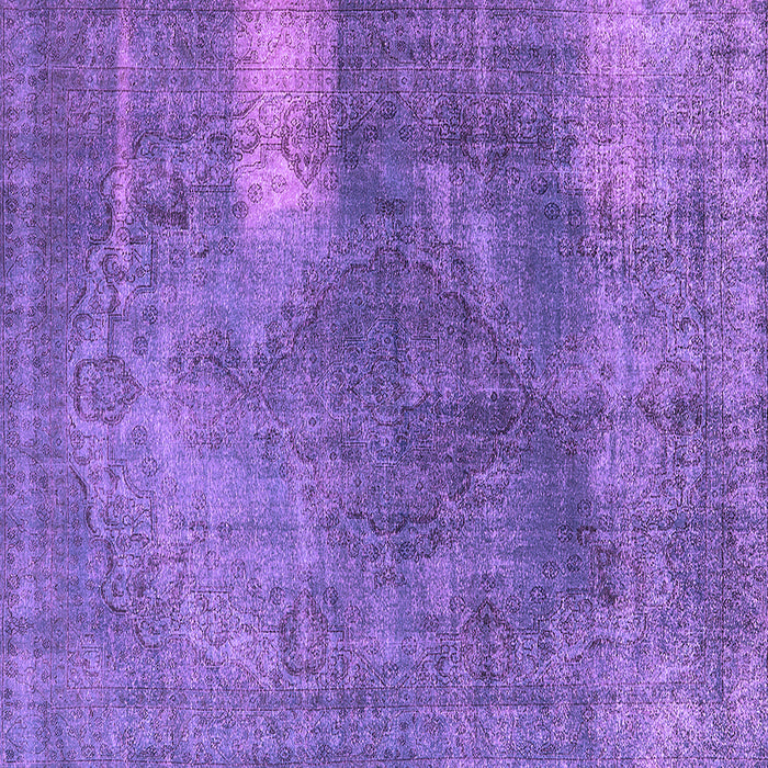 Square Machine Washable Oriental Purple Industrial Area Rugs, wshurb1322pur