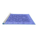 Sideview of Machine Washable Oriental Blue Industrial Rug, wshurb1323blu