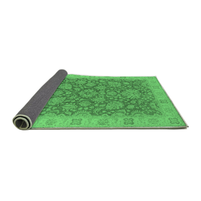 Sideview of Oriental Emerald Green Industrial Rug, urb1323emgrn