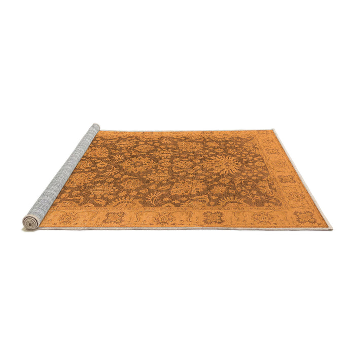 Sideview of Machine Washable Oriental Orange Industrial Area Rugs, wshurb1323org