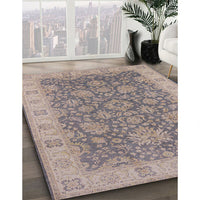 Mid-Century Modern Mauve Taupe Purple Oriental Rug, urb1323