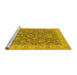 Sideview of Machine Washable Oriental Yellow Industrial Rug, wshurb1323yw