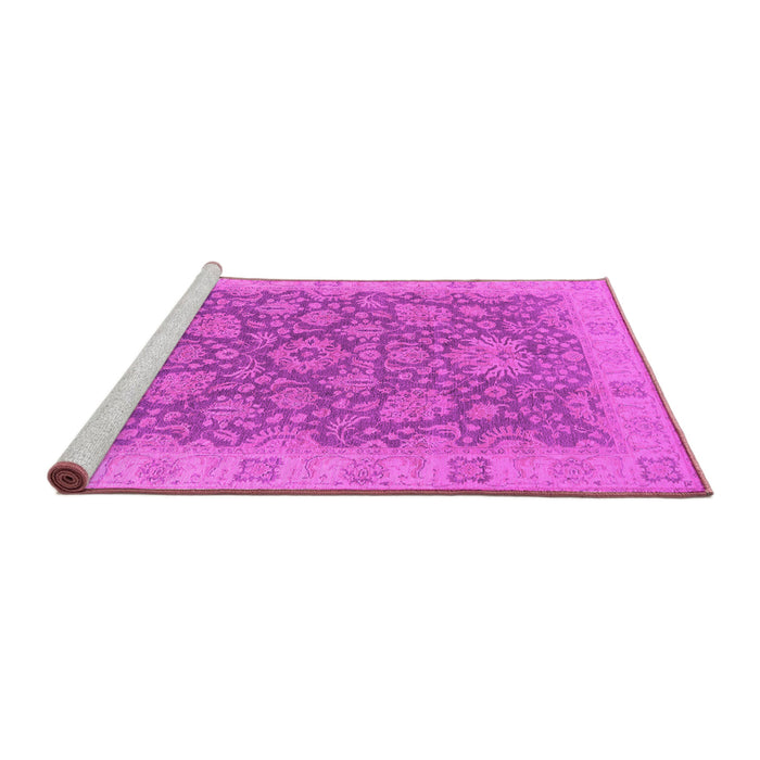 Sideview of Machine Washable Oriental Pink Industrial Rug, wshurb1323pnk