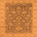 Square Oriental Orange Industrial Rug, urb1323org