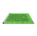 Sideview of Machine Washable Oriental Green Industrial Area Rugs, wshurb1323grn