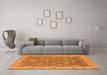 Machine Washable Oriental Orange Industrial Area Rugs in a Living Room, wshurb1323org