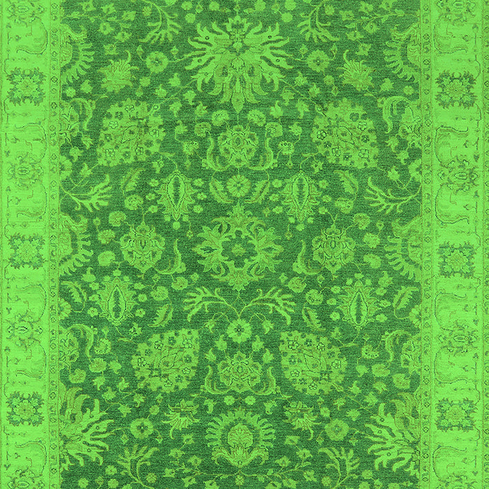 Machine Washable Oriental Green Industrial Area Rugs, wshurb1323grn