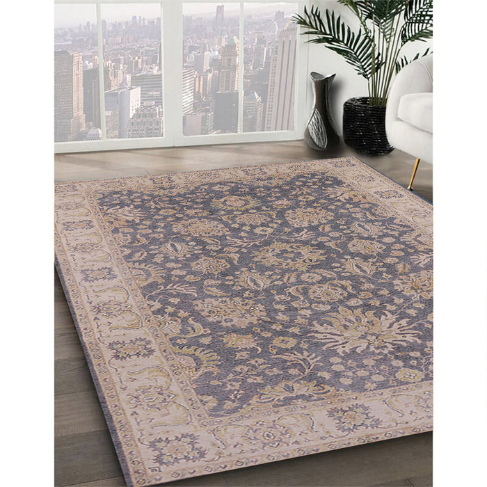 Machine Washable Industrial Modern Mauve Taupe Purple Rug in a Family Room, wshurb1323