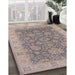 Machine Washable Industrial Modern Mauve Taupe Purple Rug in a Family Room, wshurb1323
