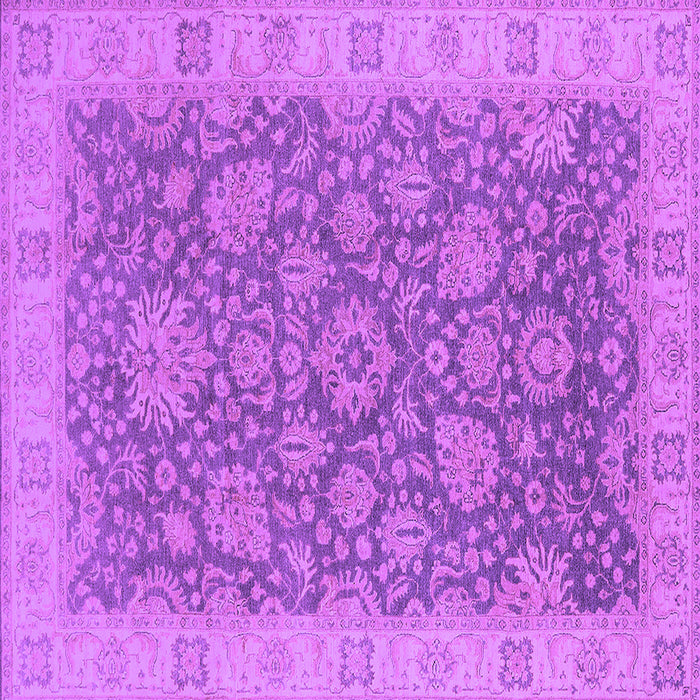 Square Machine Washable Oriental Purple Industrial Area Rugs, wshurb1323pur
