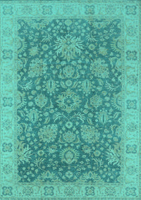 Oriental Turquoise Industrial Rug, urb1323turq