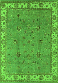 Oriental Green Traditional Rug, urb1324grn