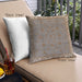 Front View of Mid-Century Modern Urban Square Sienna Brown Throw Pillow, 18 inch by 18 inch, pwurb1324