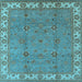 Square Oriental Light Blue Traditional Rug, urb1324lblu