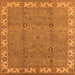 Square Oriental Orange Traditional Rug, urb1324org