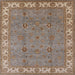 Square Mid-Century Modern Sienna Brown Oriental Rug, urb1324