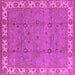 Square Oriental Pink Traditional Rug, urb1324pnk