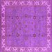 Square Oriental Purple Traditional Rug, urb1324pur