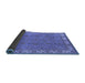 Sideview of Oriental Blue Traditional Rug, urb1324blu